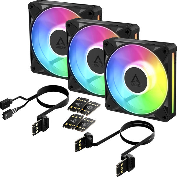 Arctic BioniX P12 A-RGB (schwarz/weiß, 3er Pack, 120 mm)