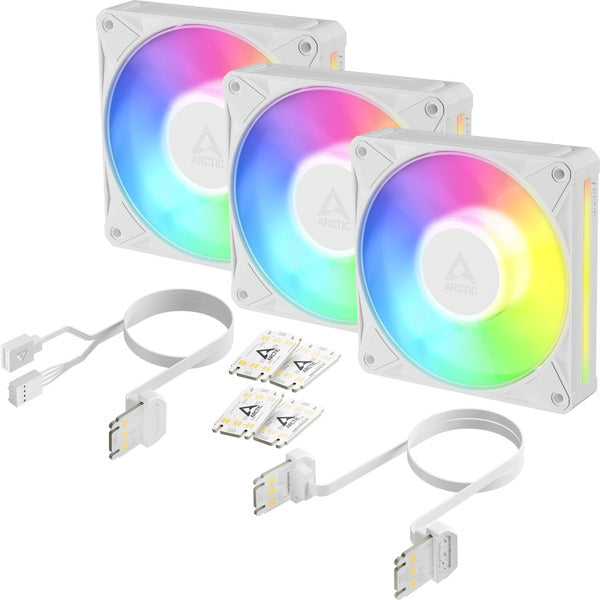 Arctic BioniX P12 A-RGB (weiß/weiß, 3er Pack, 120 mm)