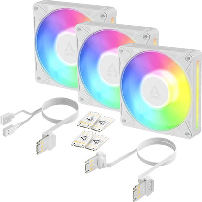 Arctic BioniX P12 A-RGB (weiß/weiß, 3er Pack, 120 mm)