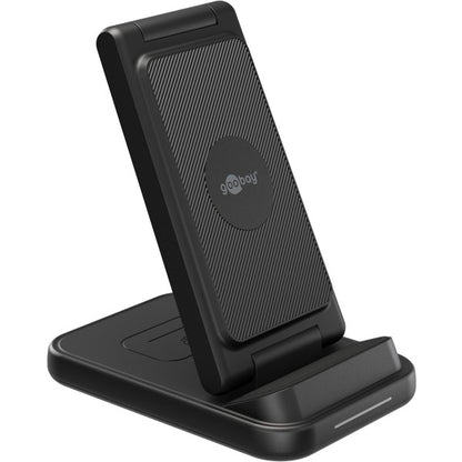 Goobay Kabelloses 3in1-Ladegerät, 15 W (schwarz)