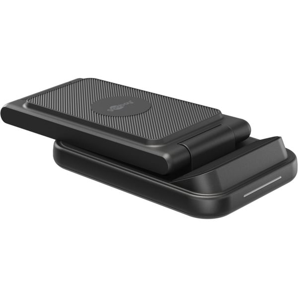Goobay Kabelloses 3in1-Ladegerät, 15 W (schwarz)