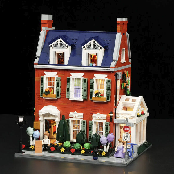 Lumibricks Reihenhaus aus rotem Backstein
