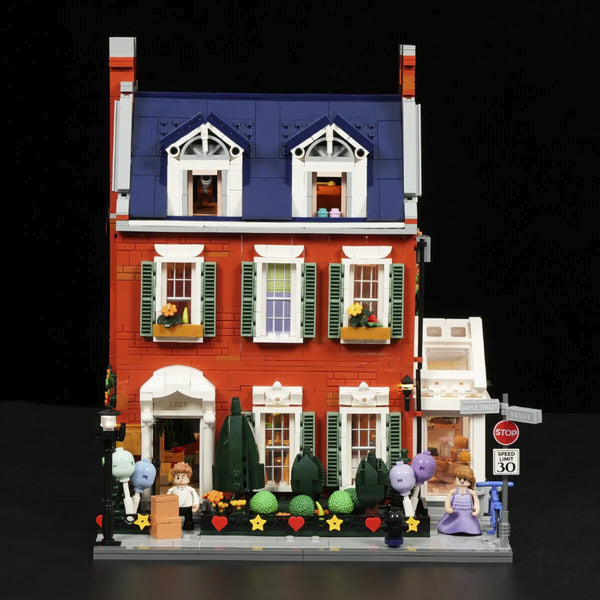Lumibricks Reihenhaus aus rotem Backstein