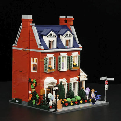 Lumibricks Reihenhaus aus rotem Backstein
