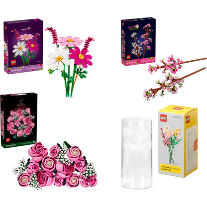 LEGO Botanicals Rosa Blumenstrauß Bundle (mit Vase)