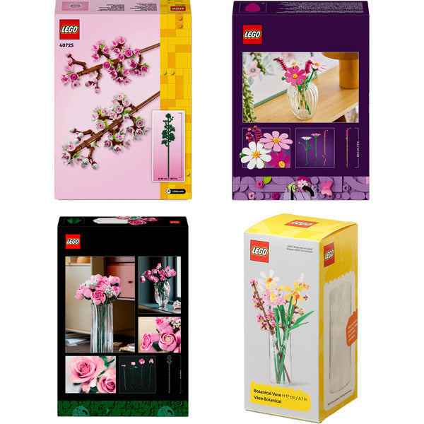 LEGO Botanicals Rosa Blumenstrauß Bundle (mit Vase)