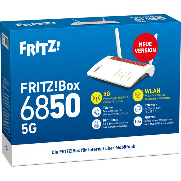 FRITZ! Box 6850 5G V2 5G, Mobile WLAN-Router