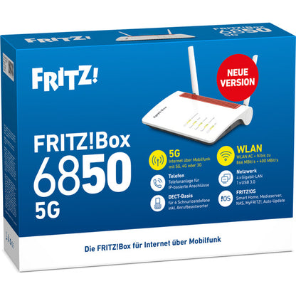FRITZ! Box 6850 5G V2 5G, Mobile WLAN-Router