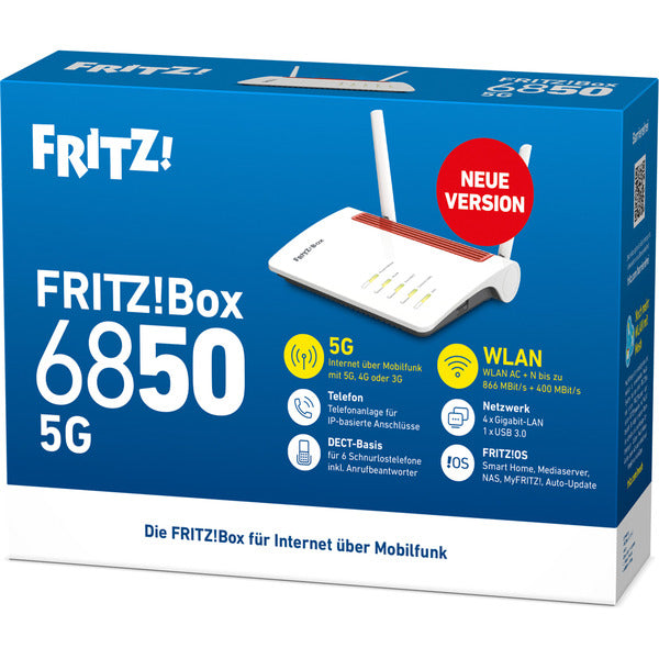 FRITZ! Box 6850 5G V2 5G, Mobile WLAN-Router