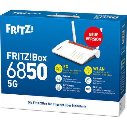 FRITZ! Box 6850 5G V2 5G, Mobile WLAN-Router