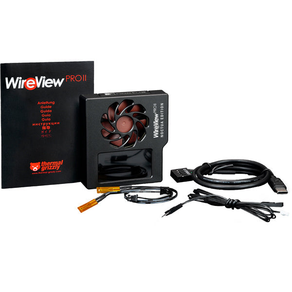 Thermal Grizzly WireView Pro II GPU 12V-2x6 N Noctua Edition (schwarz, Ausrichtung: Normal, Noctua NF-A4x10 PWM-Lüfter)