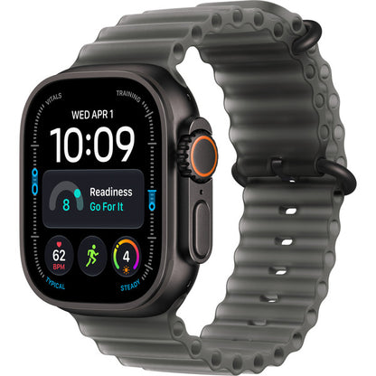 Apple Watch Ultra 4 (Titan schwarz, 49 mm, Ocean Armband schwarz, Cellular)