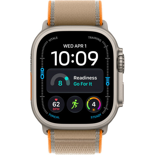 Apple Watch Ultra 4 (Titan natur, 49 mm, Trail Loop Sand M/L, Cellular)