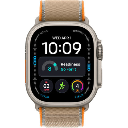 Apple Watch Ultra 4 (Titan natur, 49 mm, Trail Loop Sand M/L, Cellular)