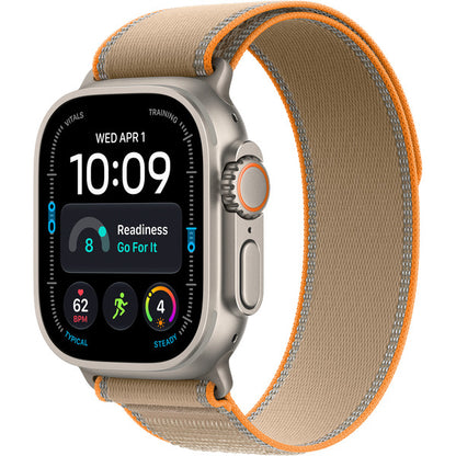 Apple Watch Ultra 4 (Titan natur, 49 mm, Trail Loop Sand M/L, Cellular)