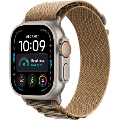 Apple Watch Ultra 4 (Titan natur, 49 mm, Alpine Loop Wüstensand M, Cellular)