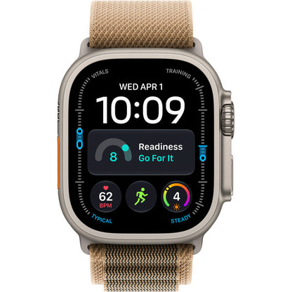 Apple Watch Ultra 4 (Titan natur, 49 mm, Alpine Loop Wüstensand L, Cellular)