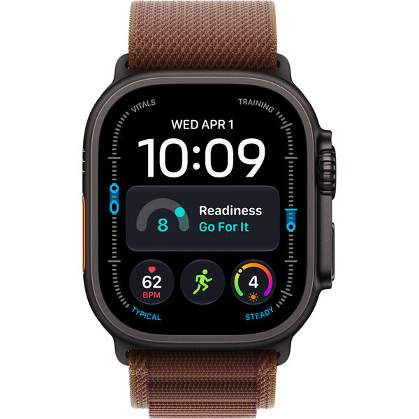 Apple Watch Ultra 4 (Titan natur, 49 mm, Alpine Loop Burgunder L, Cellular)