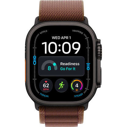 Apple Watch Ultra 4 (Titan natur, 49 mm, Alpine Loop Burgunder L, Cellular)