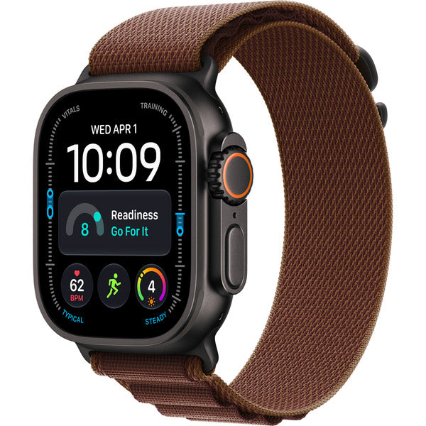 Apple Watch Ultra 4 (Titan natur, 49 mm, Alpine Loop Burgunder L, Cellular)