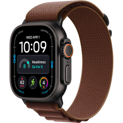 Apple Watch Ultra 4 (Titan natur, 49 mm, Alpine Loop Burgunder L, Cellular)