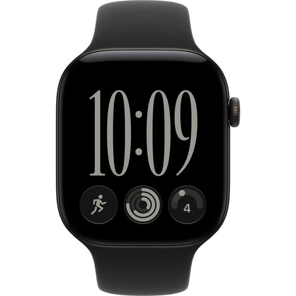 Apple Watch Series 12 (schwarz, Aluminium, 46 mm, Sportarmband schwarz M/L)