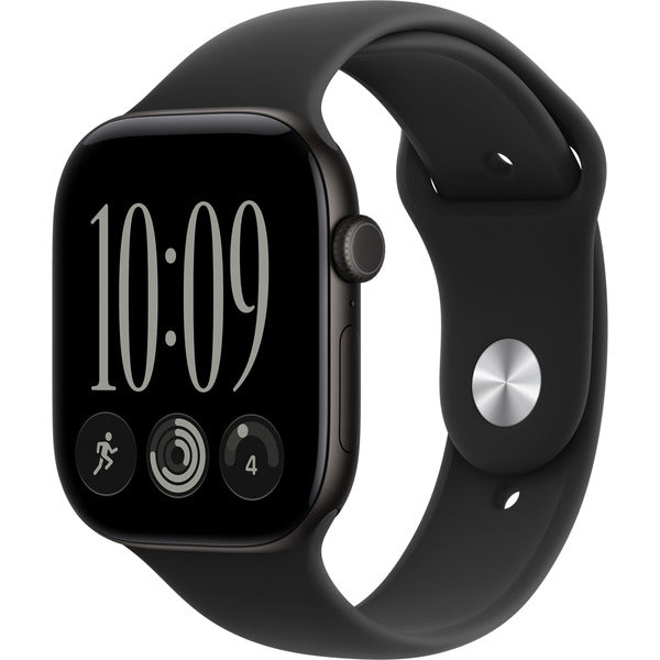 Apple Watch Series 12 (schwarz, Aluminium, 46 mm, Sportarmband schwarz M/L)