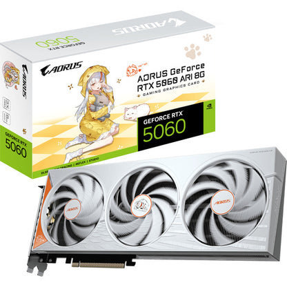 GigaByte GeForce RTX 5060 AORUS ARI 8G (weiß, DLSS 5, 3x DisplayPort, 1x HDMI 2.1)