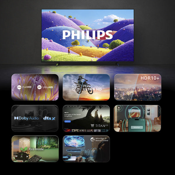 Philips 65PUS7061/12 (164 cm (65 Zoll), schwarz, UltraHD/4K, Triple Tuner, Titan OS)