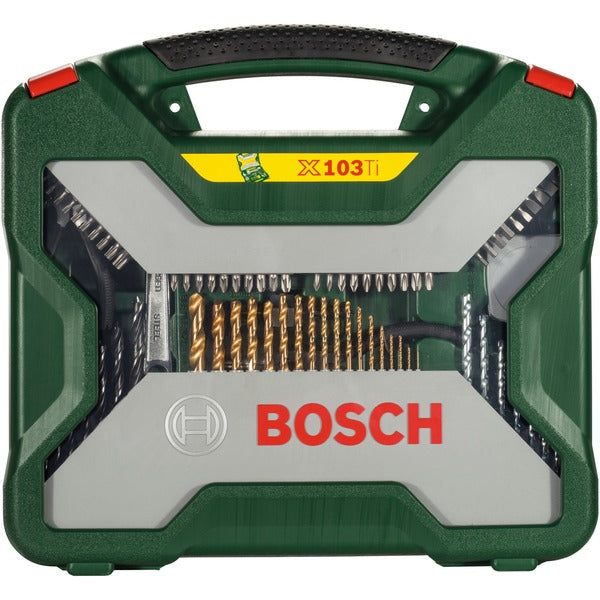 Bosch Powertools X-Line Titanium Bohrer- und Schrauber-Set, 103-teilig, Bohrer- & Bit-Satz (grün)