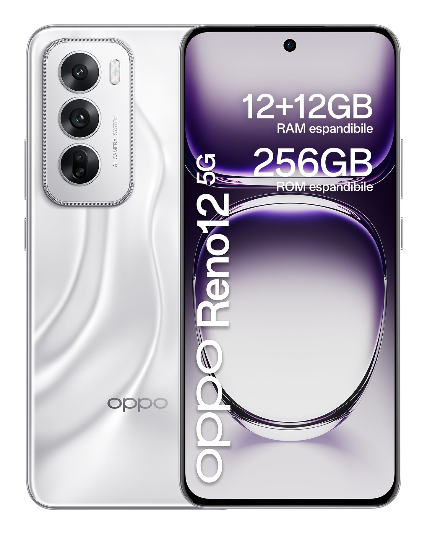 Oppo Reno12 5G Dual Sim 12GB RAM 256GB - Astro Silver