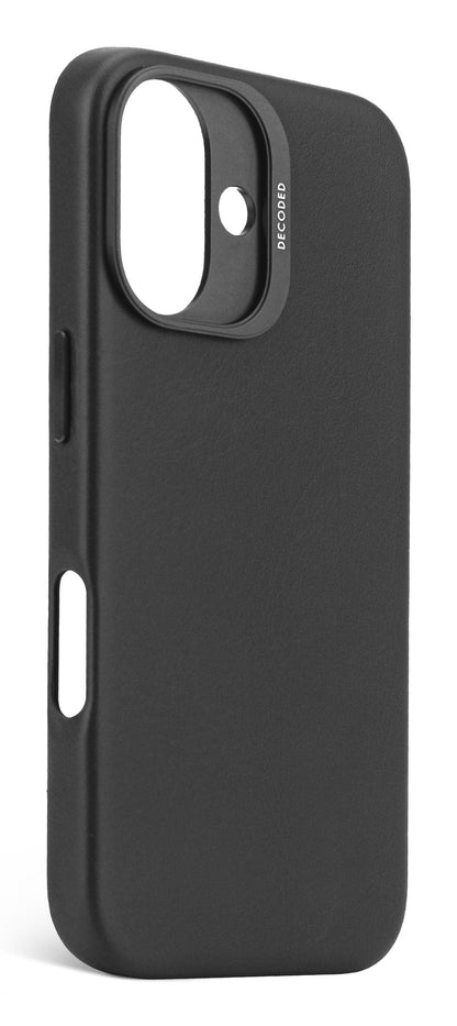 Decoded Leather Backcover for iPhone 16 in Black