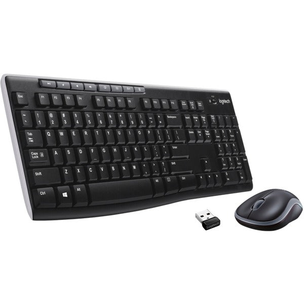 Logitech Wireless Combo MK270 (schwarz/silber, DE-Layout, Rubberdome)