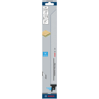 Bosch Powertools PRO Fibre Insulation Säbelsägeblatt S 1213 AWP, 2 Stück (Länge 300mm)