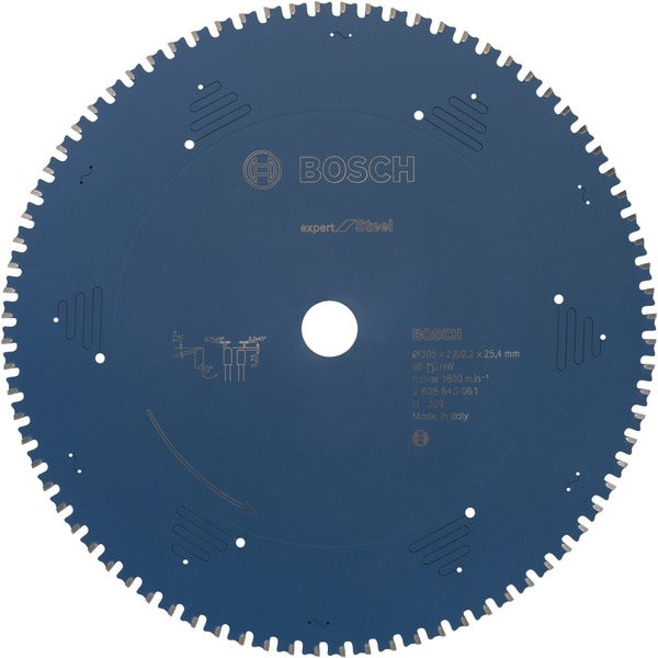 Bosch Powertools EXPERT Steel Kreissägeblatt, Ø 305mm, 80Z (Bohrung 25,4mm, für Kapp- & Gehrungssägen)