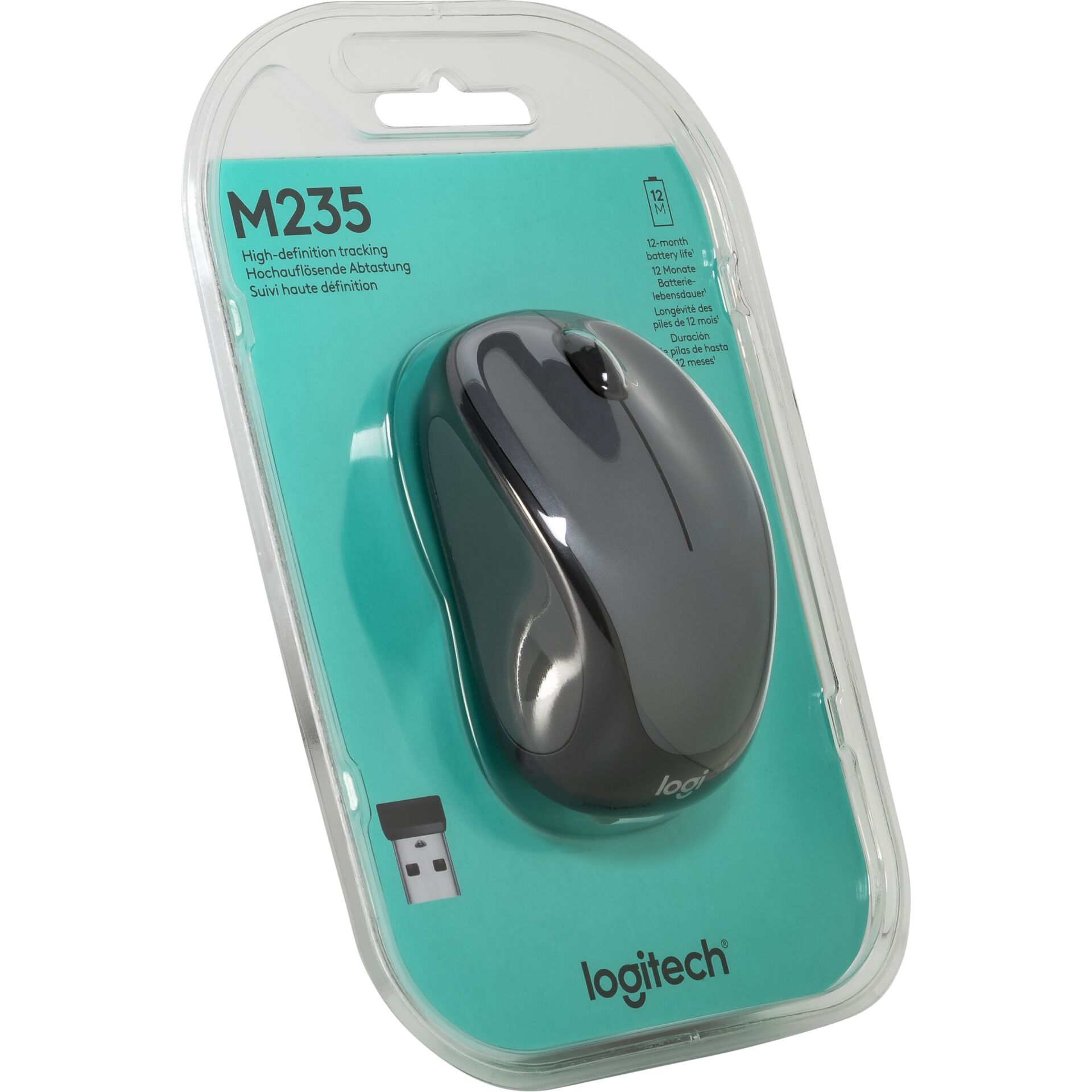 Logitech M235 Μαύρη Ασημί Ασύρματη Ποντίκι