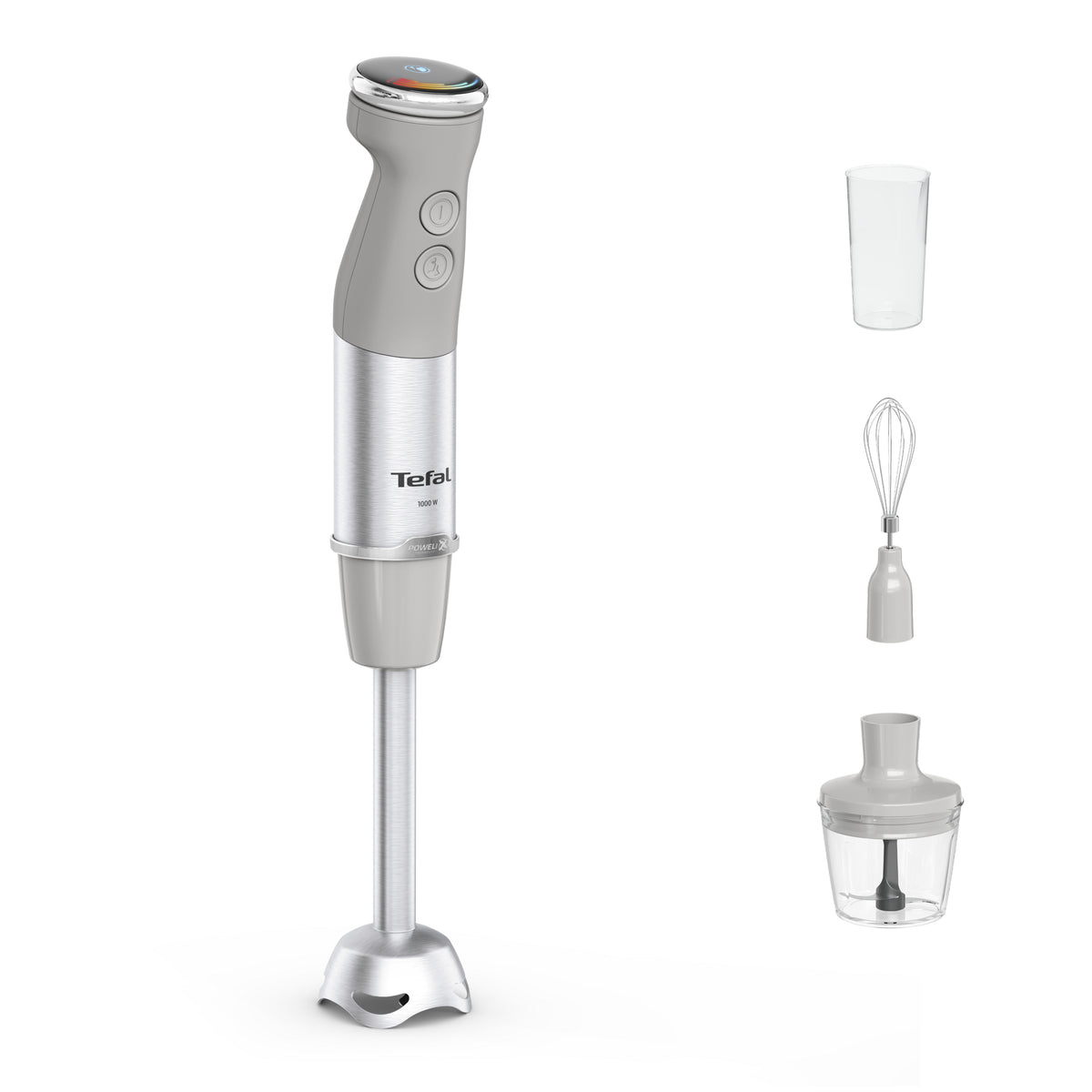 Tefal Quickchef+ HB673B30 blender Immersion blender 1000 W Grey, Stainless steel