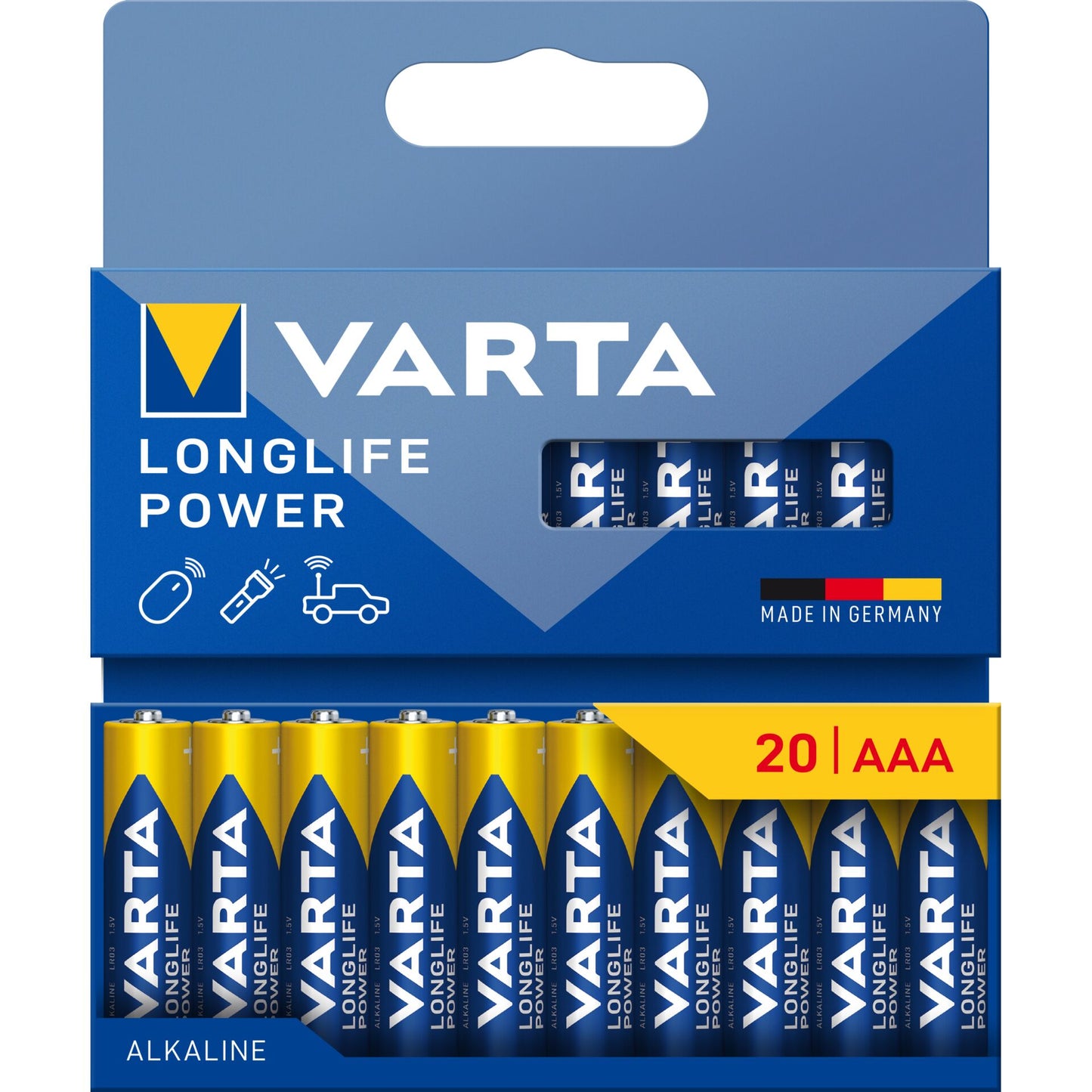 1x20 Varta Longlife Power Micro AAA LR 03 - Μπαταρίες για Μακροχρόνια Χρήση