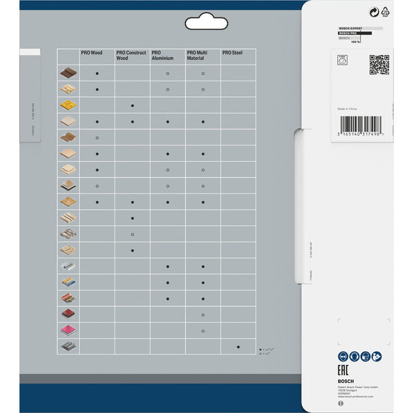 Bosch Powertools Kreissägeblatt Multi Material, Ø 254mm, 96Z (Bohrung 30mm, für Kapp- & Gehrungssägen)