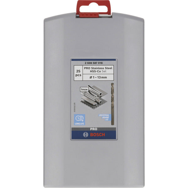 Bosch Powertools PRO Stainless Steel HSS-Co Metallbohrer-Satz, 25-teilig