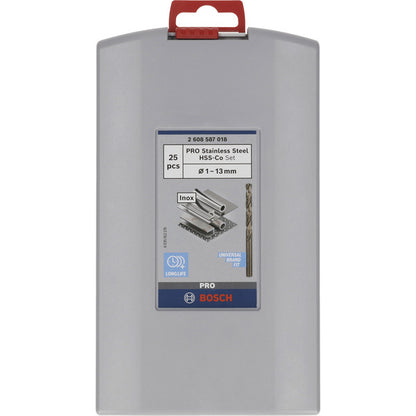 Bosch Powertools PRO Stainless Steel HSS-Co Metallbohrer-Satz, 25-teilig