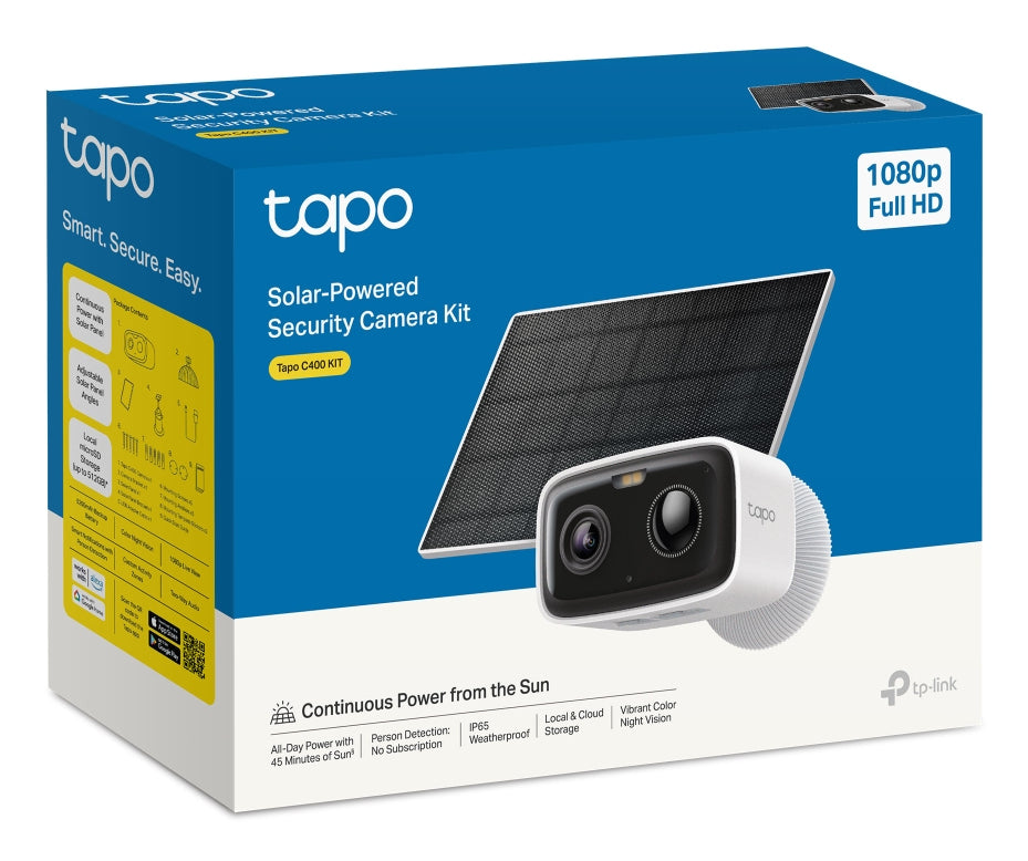 Σετ κάμερας ασφαλείας IP TP-Link Tapo C400 εξωτερικού χώρου με ανάλυση 1920 x 1080 pixel για τοίχο