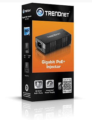TRENDnet Gigabit PoE+ Injector 30 Watt 802.3at