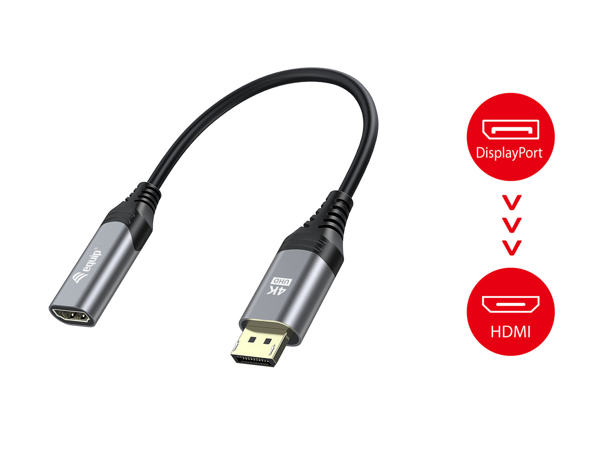 Equip  1.2 DisplayPort->HDMI        4K/ 60Hz St/Bu  0.15m gr