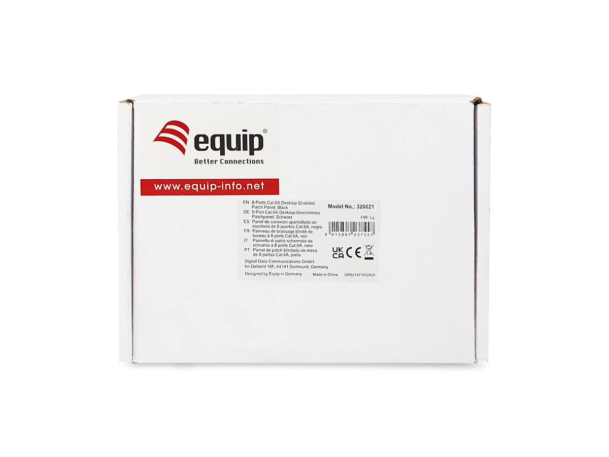 Equip Patchpanel  8xRJ45 Cat6a Desktop        500MHz RAL9005