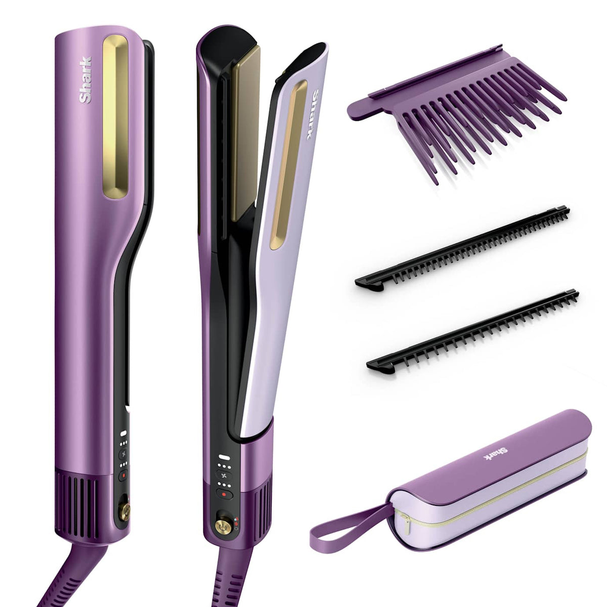 Prostownica 2w1 HT401EUPU SHARK purple