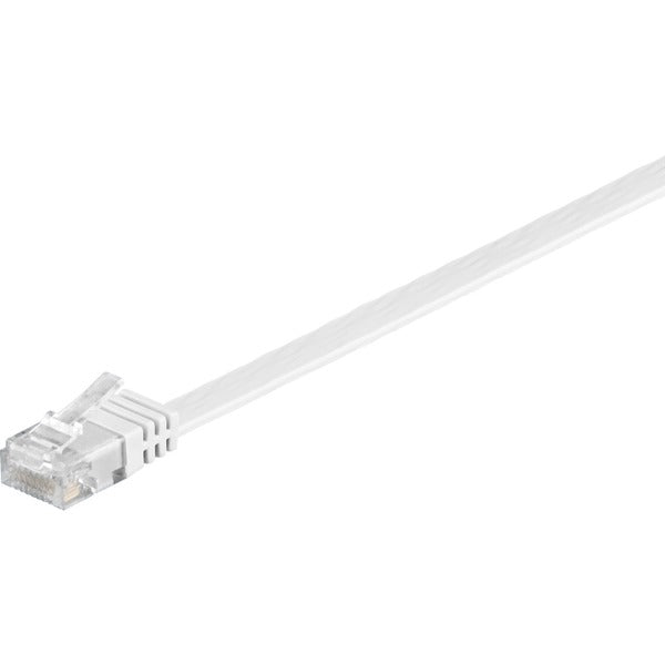 Goobay Patchkabel RJ45 Stecker > RJ45 Stecker CAT.6 U/UTP (λευκό, 3 μέτρα, επίπεδο καλώδιο)