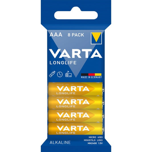 Varta Longlife Batterie LR03 AAA (8 τεμάχια)