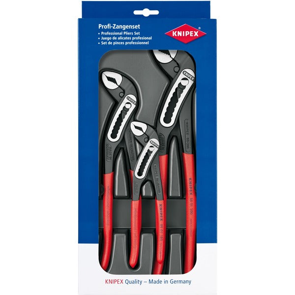 Knipex Alligator-Paket 00 20 09 V03 (rot, 3-teilig, gezahnte Griffflächen)