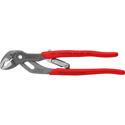 Knipex SmartGrip 85 01 250 , Rohr- / Wasserpumpen-Zange (rot, gezahnte Griffflächen)